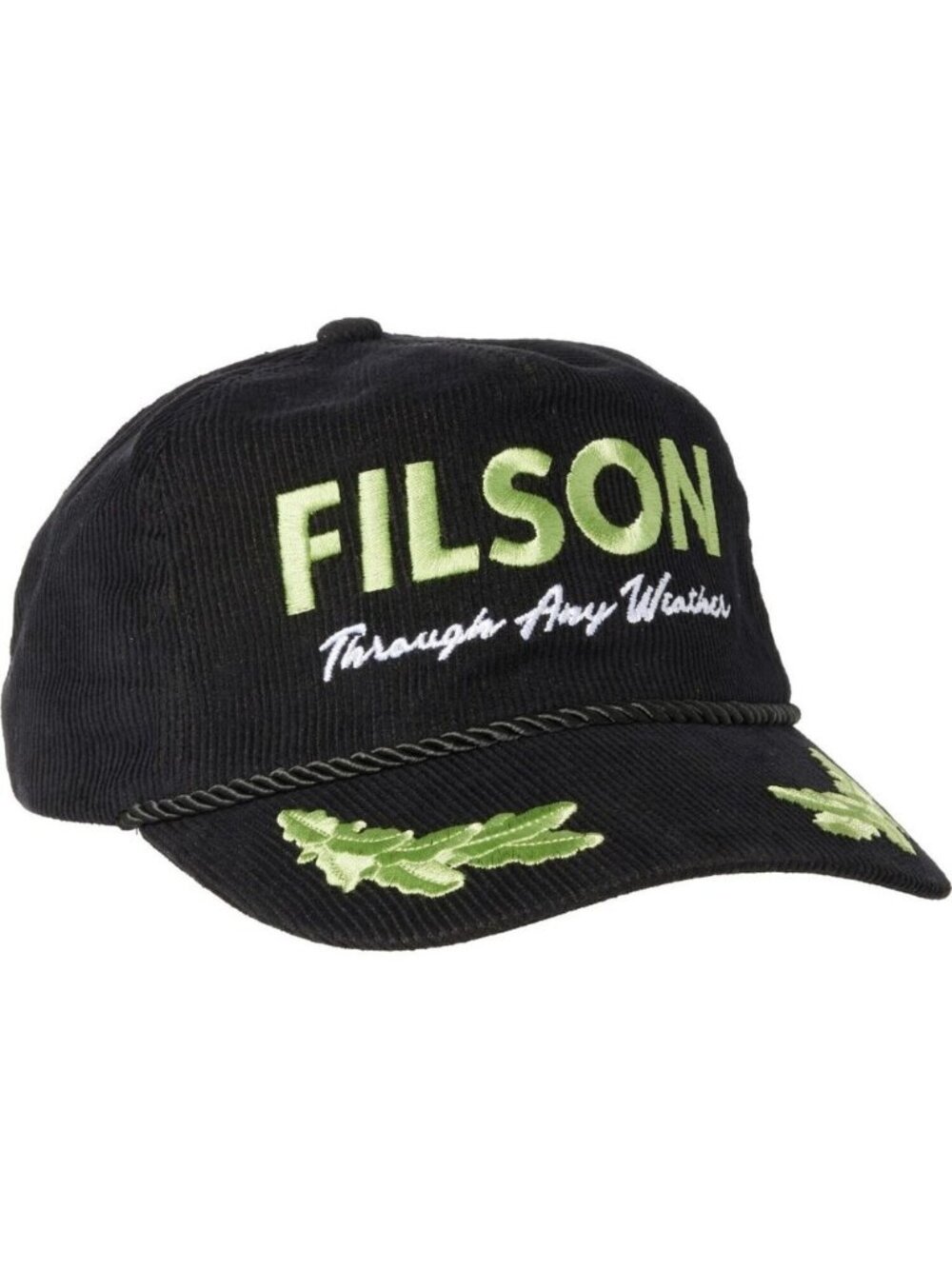 FILSON Rope Forester "Through Any Weather" Corduroy Cap/Hat One Size Black $65